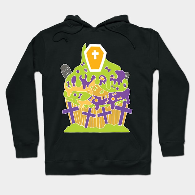 Classic Halloween Cupcake Hoodie by Star Creature Creations